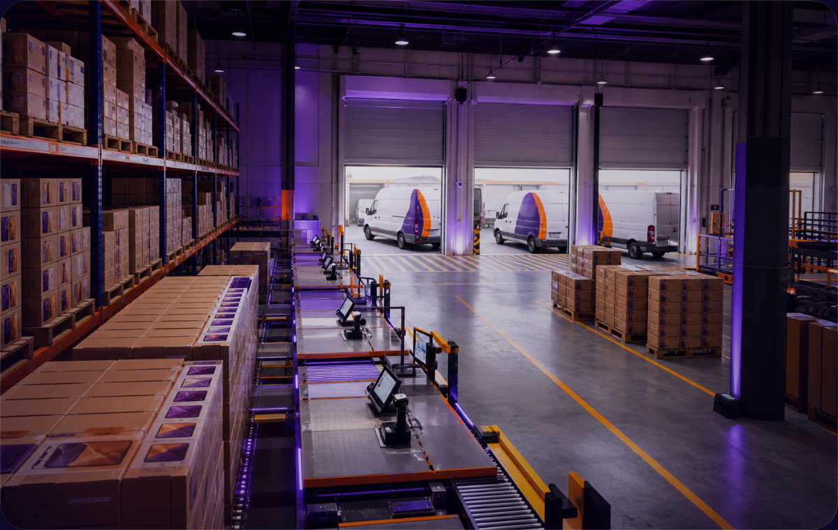 Warehousing route frame